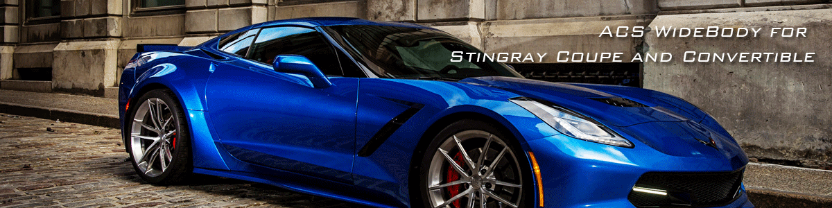 Kit carrosserie large arrière, C7 Corvette Stingray Cabriolet, Composite  ACS