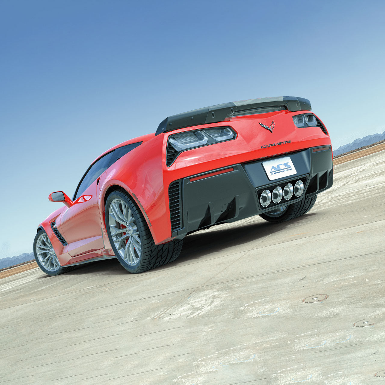 C7 Rear Diffuser Fins (2x2)