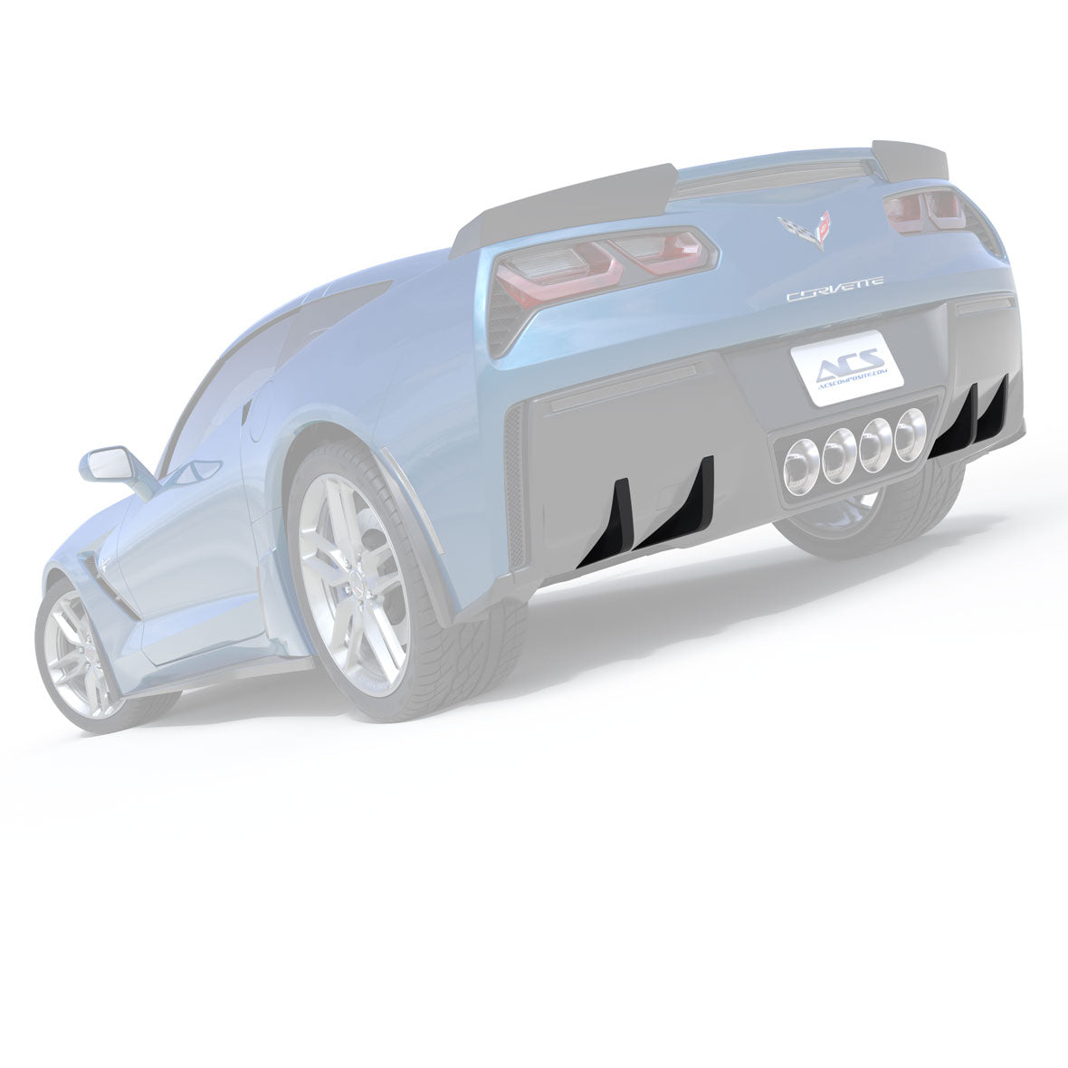 C7 Rear Diffuser Fins (2x2)