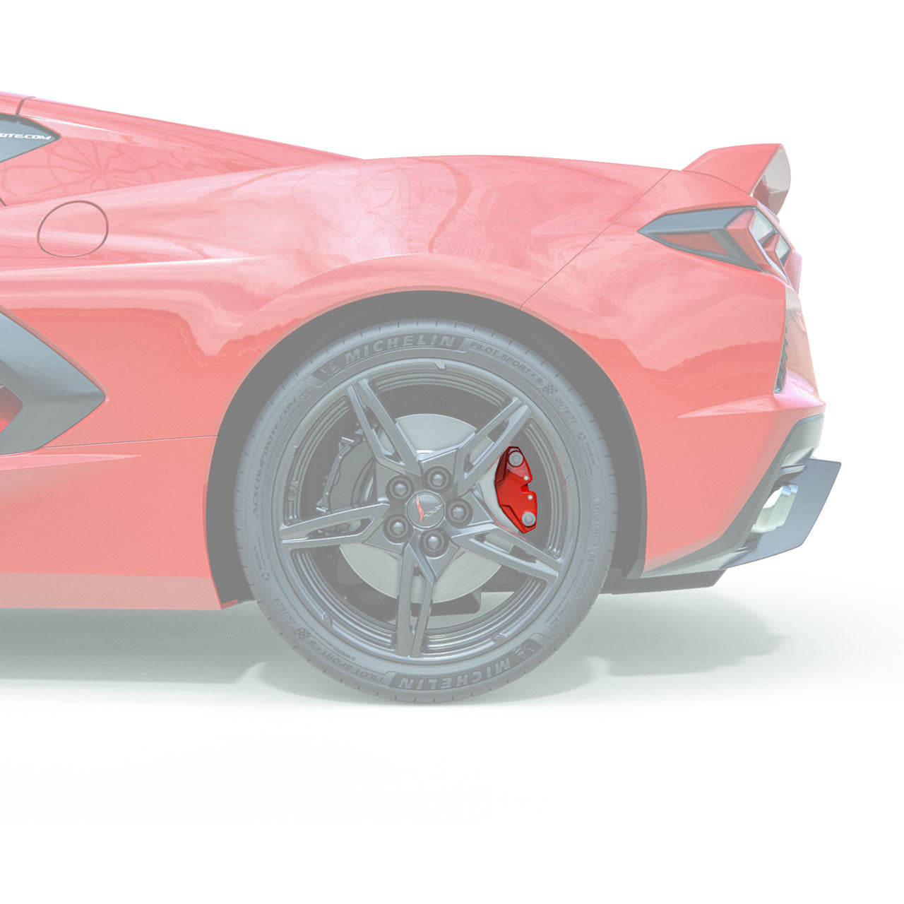 C8 Corvette Stingray Emergency Brake Caliper Painted Cover | ACS