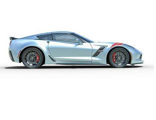 A silver C7 Corvette Grand Sport