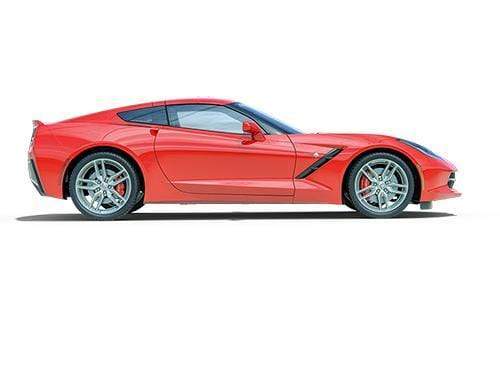 A red C7 Corvette Stingray