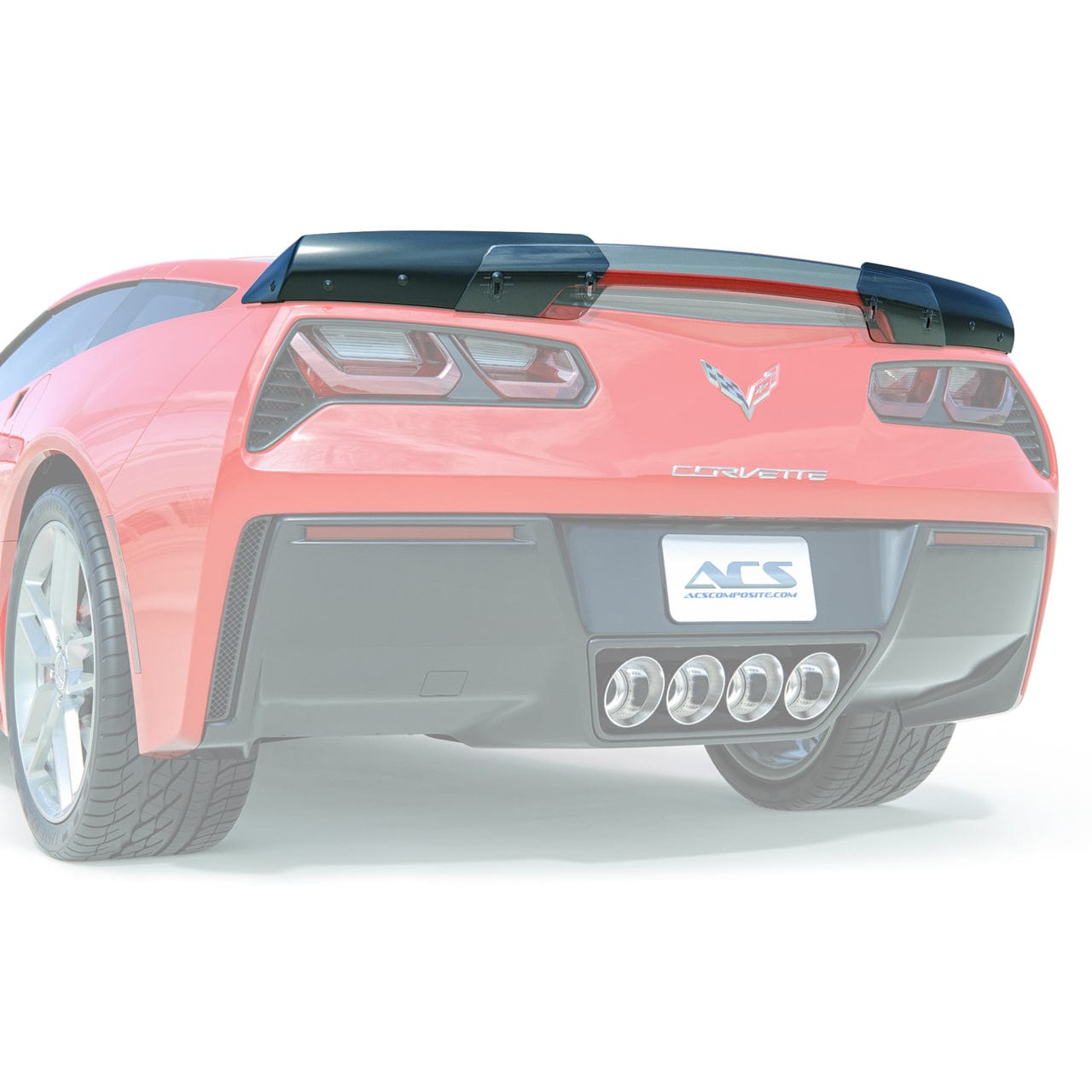 ACS Composite Stage 2 Wicker System in Carbon Flash Metallic Black for C7 Corvette Stingray Z51, SKU 45-4-265