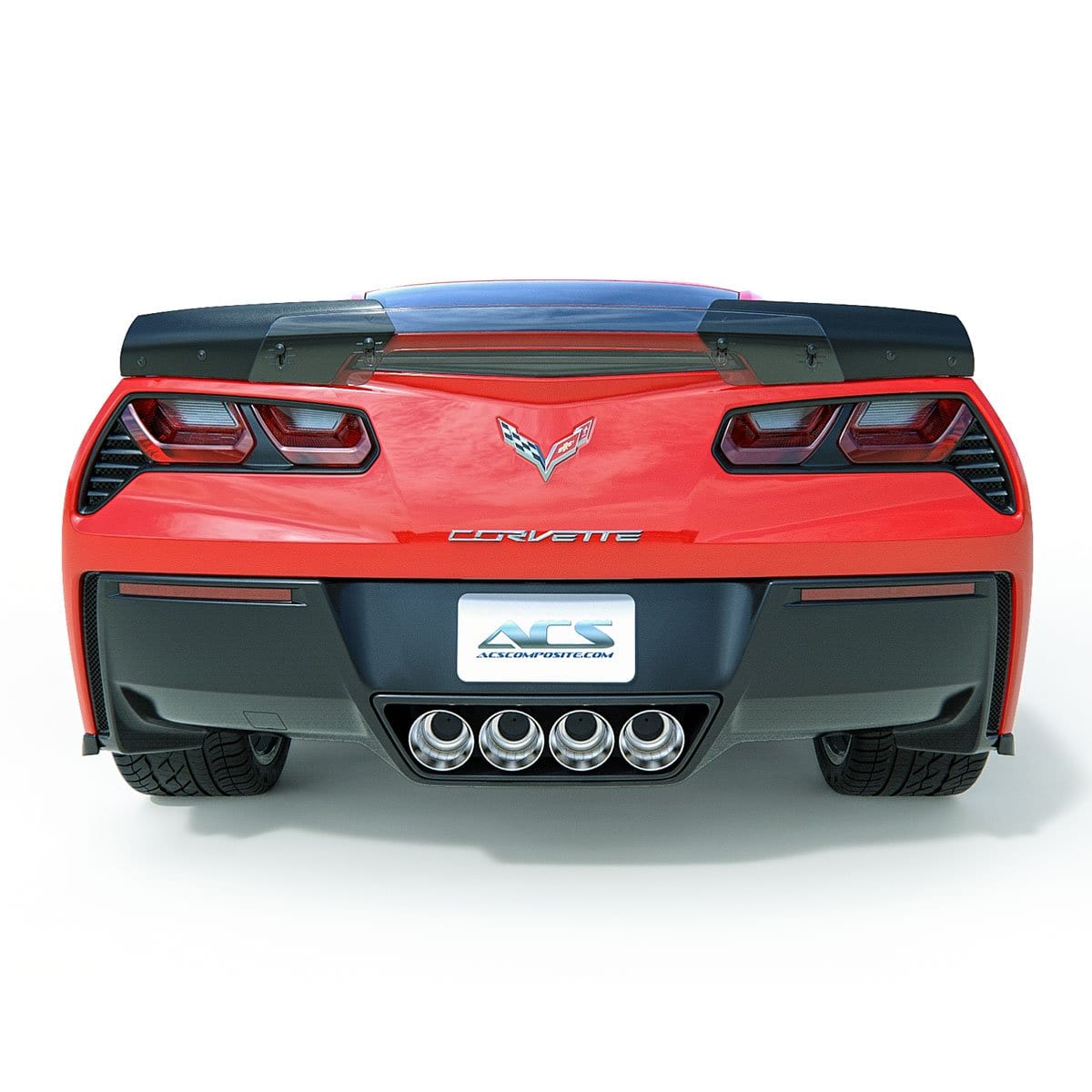 ACS Composite Stage 2 Wicker System in Carbon Flash Metallic Black for C7 Corvette Stingray Z51, SKU 45-4-265