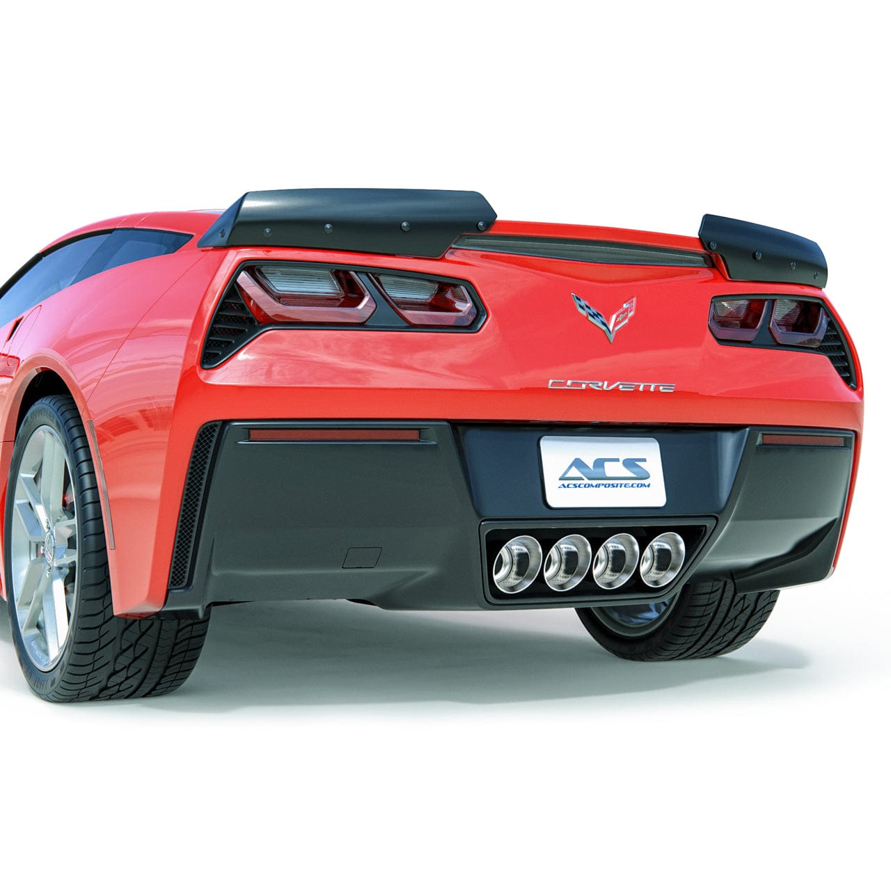 ACS Composite Stage 2 Wicker System in Carbon Flash Metallic Black for C7 Corvette Stingray Z51, SKU 45-4-265
