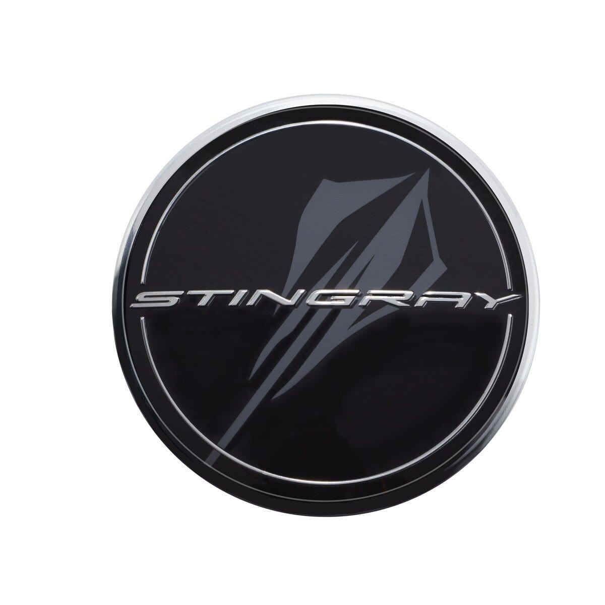 ACS Composite C8 Stingray Center Caps in Black with Signature Logo - Set of 4 | SKU 50-4-081