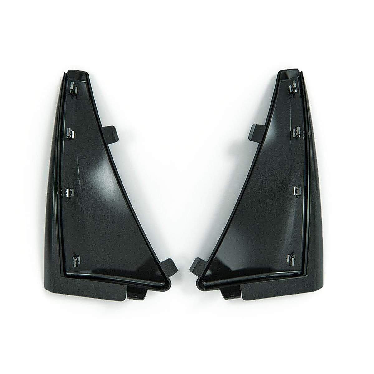 ACS C8 Rock Guards in Carbon Flash Black [50-4-041|50-4-043]CFZ - Front and Rear View. Easy to install, no drilling required. Protects your C8 Corvette from rock chips. Optional trim tool set available.