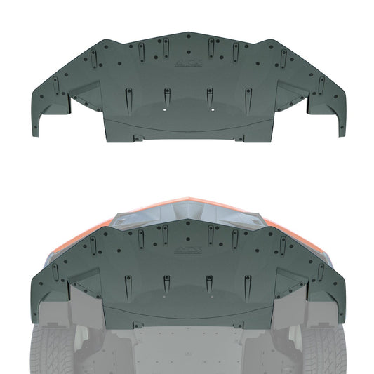 ACS Composite C8 Undertray System for 1VM, 5VM, & 7VM Splitters - SKU 50-4-100 - Protects & Streamlines C8 Corvette Stingray's Aerodynamics