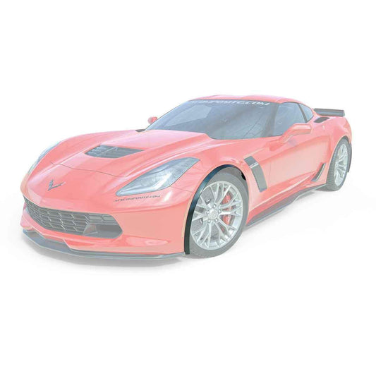 ACS Composite Front Fender Extensions in Carbon Flash Metallic Black for C7 Corvette Z06 & Grand Sport | SKU 45-4-207 CFZ Fender Flares