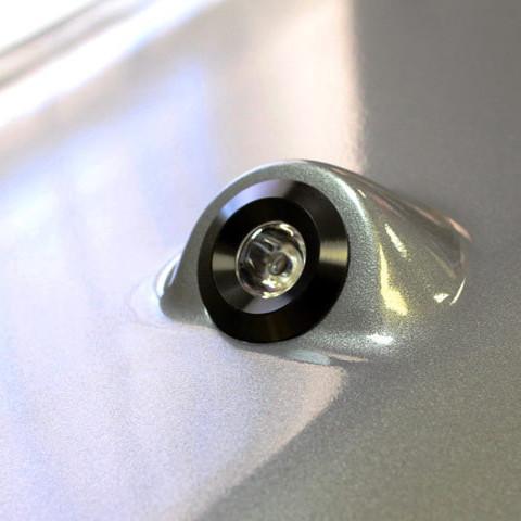 ACS Composite Hood Liner (Paintable) for C7 Corvette Stingray & Grand Sport - SKU 45-4-139 PRM. Smooth, durable surface for custom murals. No engine light visible.