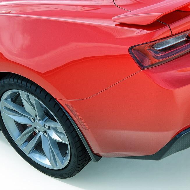 ACS Composite Rear Wheel Rock Guards in Gloss Black for Camaro 2016+ | SKU: 48-4-041RAW