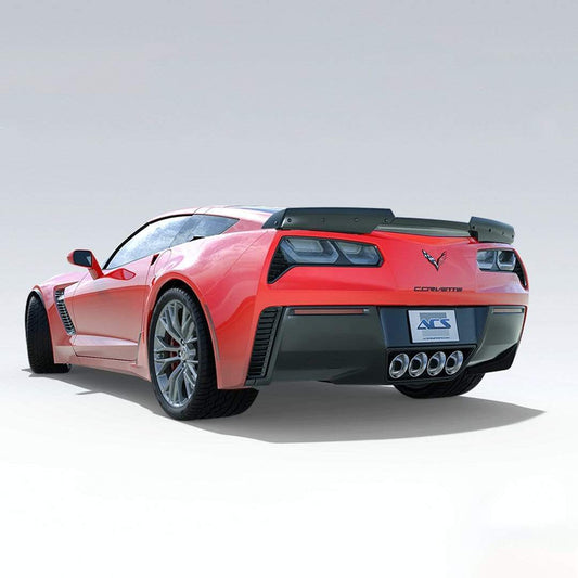 ACS Composite Stage 2 Wicker Spoiler Conversion Kit for C7 Corvette Z06 & Grand Sport - 45-4-111 CFZ Spoiler in Carbon Flash Black.