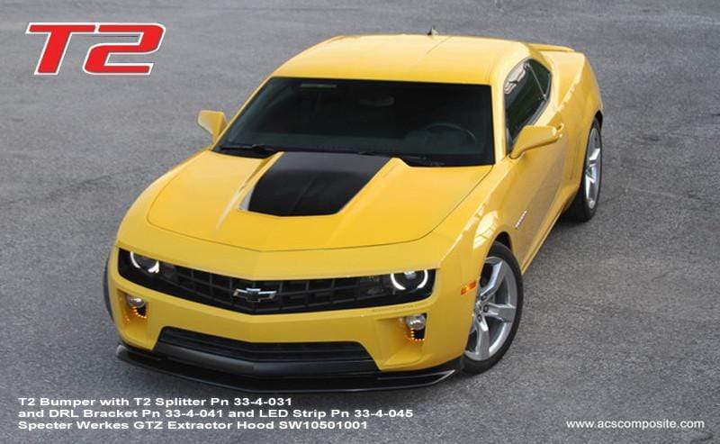 ACS-T2 Front Bumper Assembly for Camaro (SKU: 33-4-032) - Aggressive cooling ports for extra engine cooling, customizable with lighting and splitter options - ACS Composite
