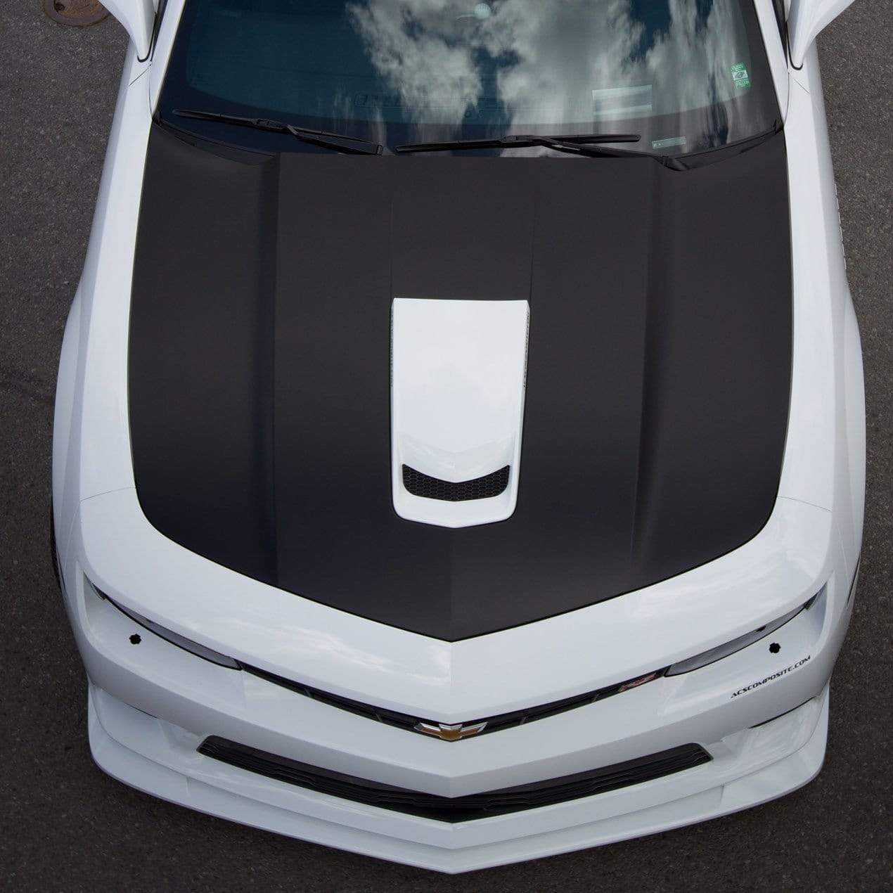 ACS Composite TLE Hood Insert for 2014-2015 Camaro SS in Primer finish, SKU 46-4-011 PRM - Provides enhanced heat extraction and supercharger compatibility.