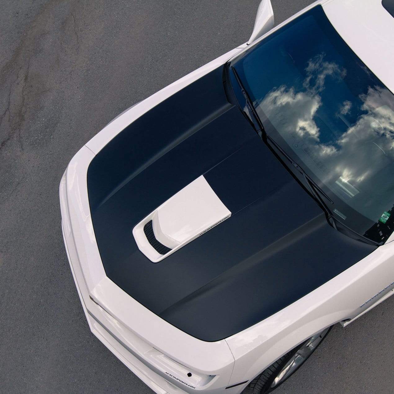 ACS Composite TLE Hood Insert for 2014-2015 Camaro SS in Primer finish, SKU 46-4-011 PRM - Provides enhanced heat extraction and supercharger compatibility.