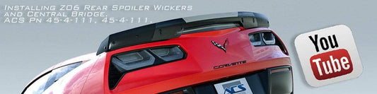 Corvette C7 Z06 Rear Spoiler Wicker Install Video