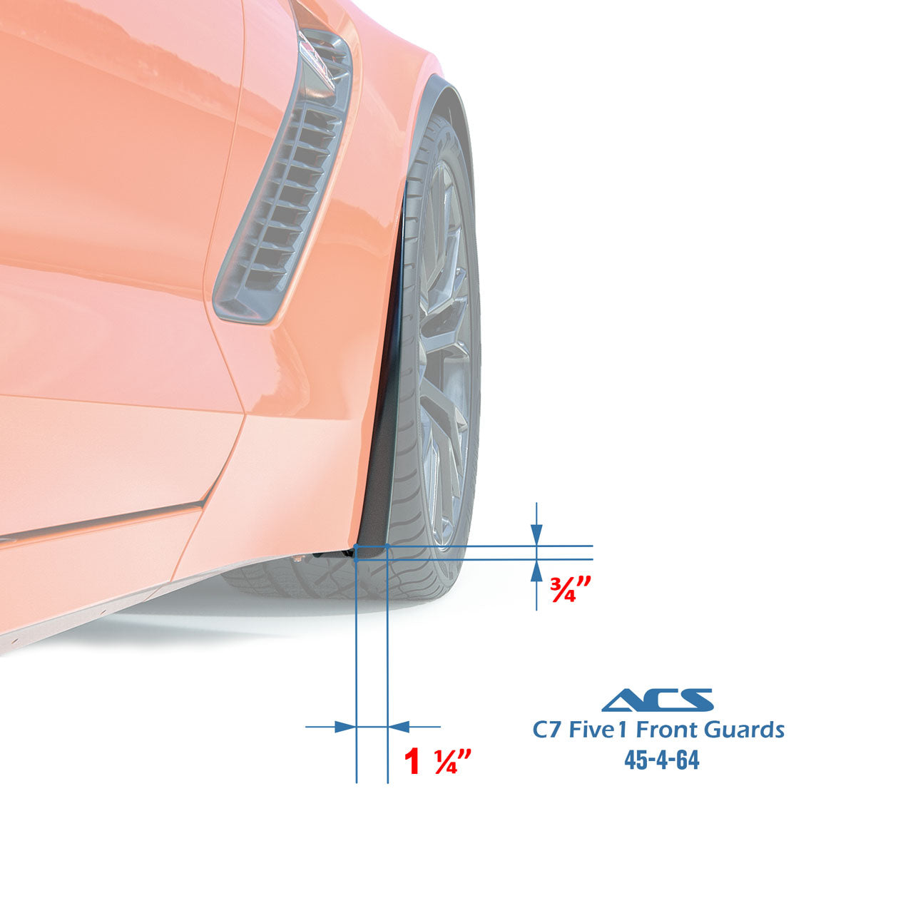 Pare-pierres pour roue avant C7 XL