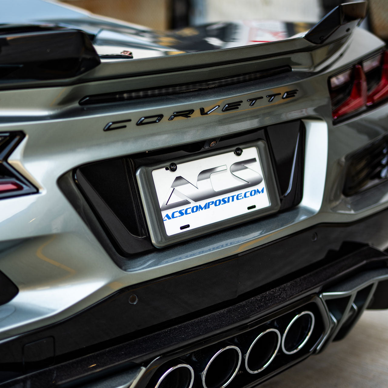 License Plate Filler Panel | C8 Corvette Z06 E-Ray | Carbon Flash