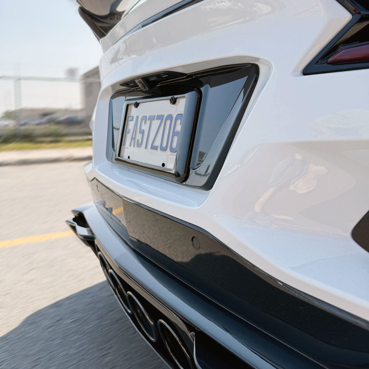 C8 Z06 E-Ray License Plate Filler