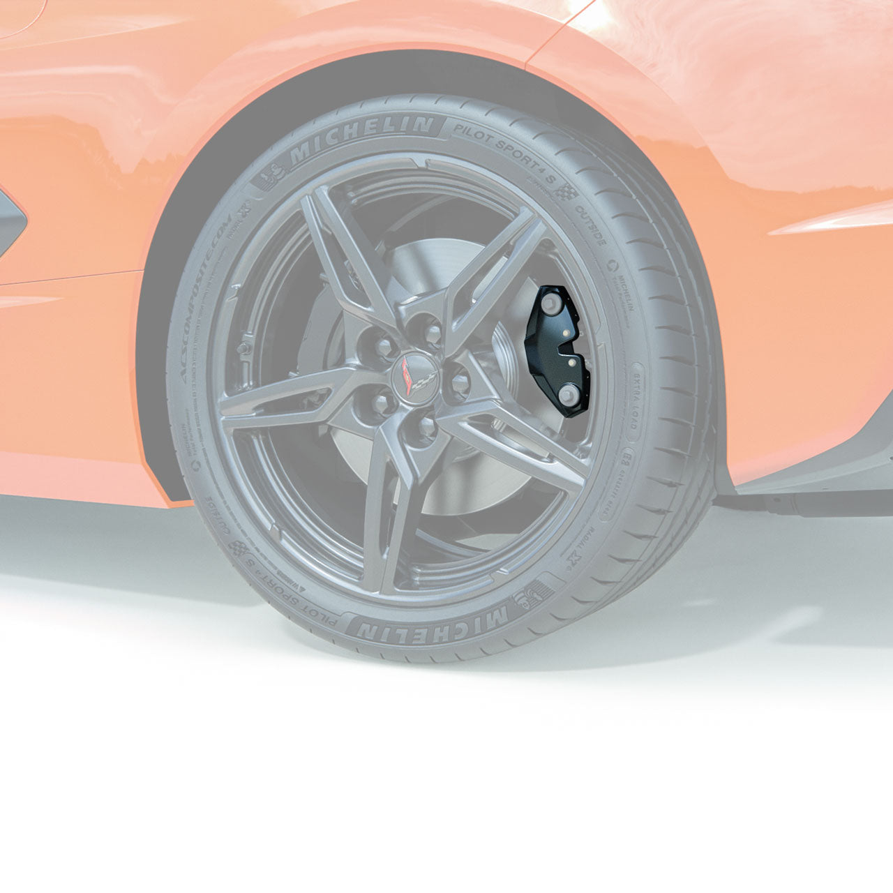 C8 Corvette Stingray Emergency Brake Caliper Painted Cover | ACS