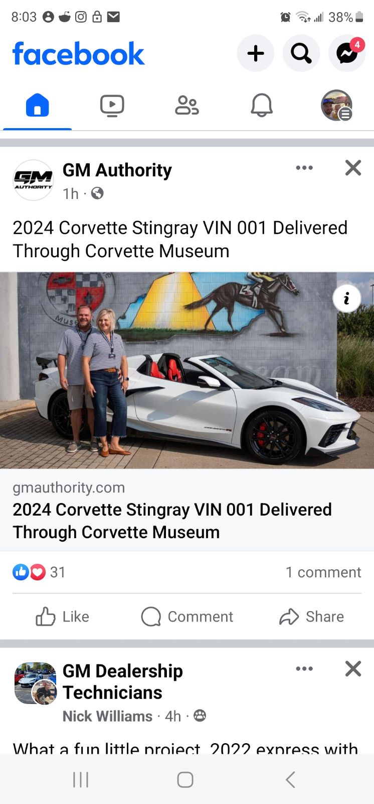 Jeff Garners 2024 Corvette Stingray 2LT in arctic-white