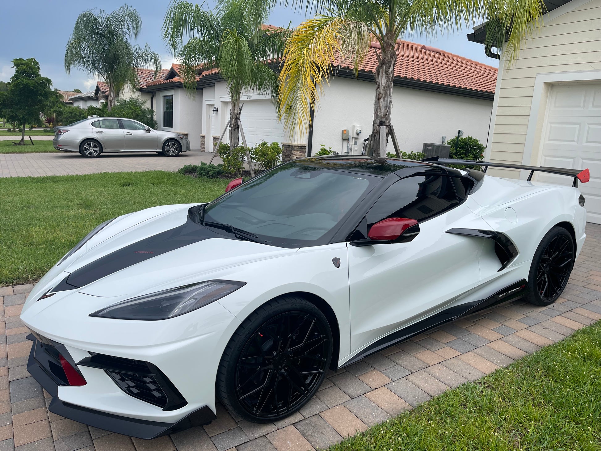 My C8s 2024 Corvette Stingray 1LT in arctic-white