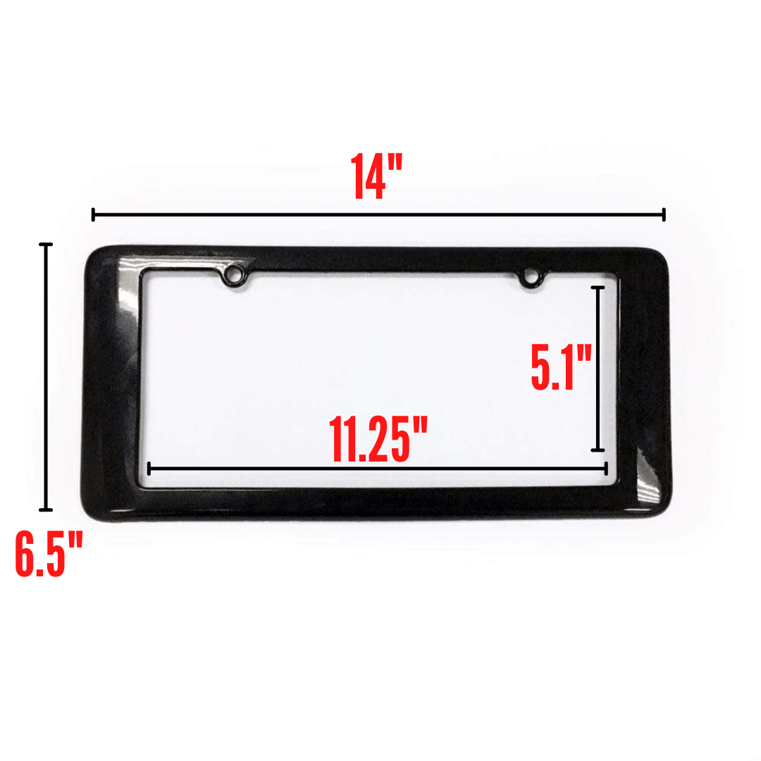 Carbon Flash Black Corvette License Plate Frame with SKU 45-4-244 by ACS Composite for C7 and C8 Corvettes
