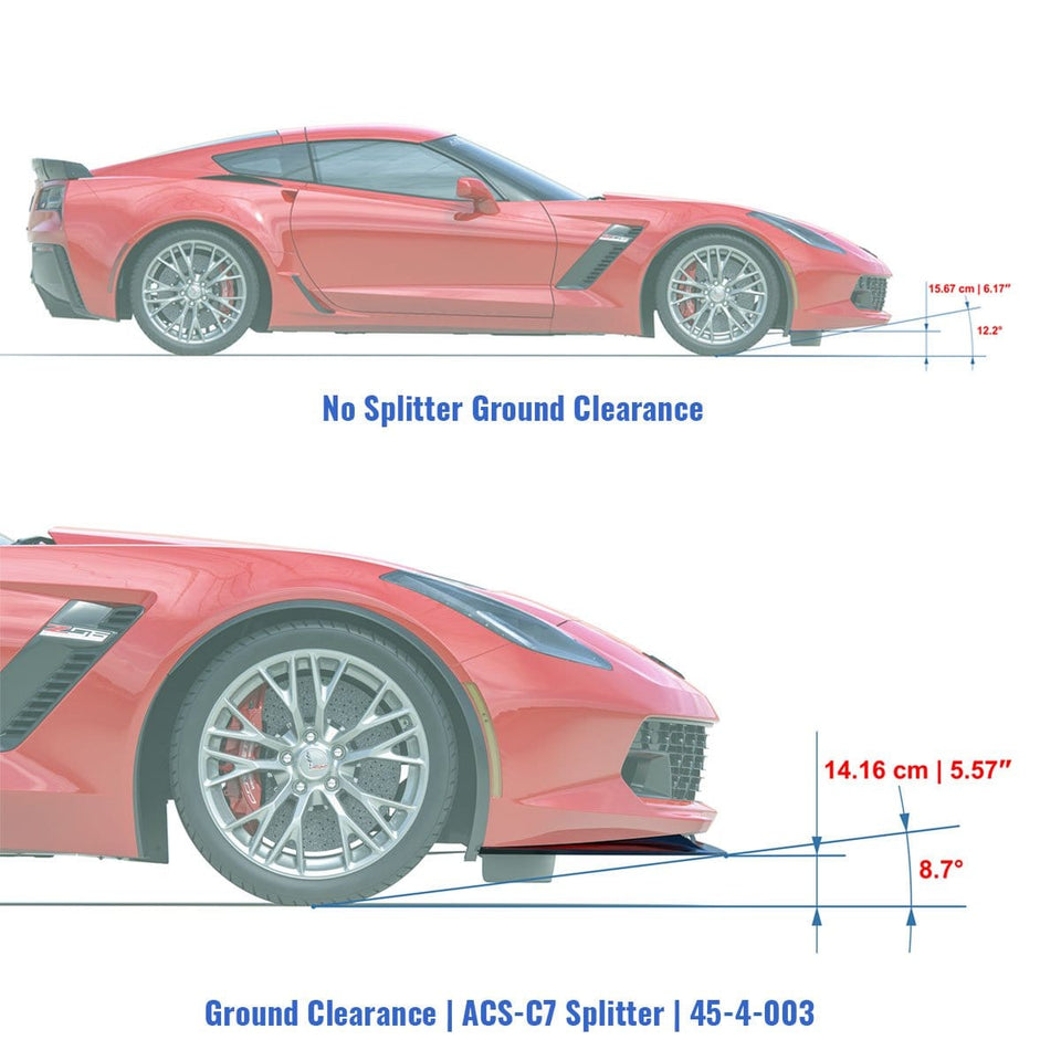 ACS-C7 Front Splitter for C7 Corvette Z06, Grand Sport & Stingray in ...