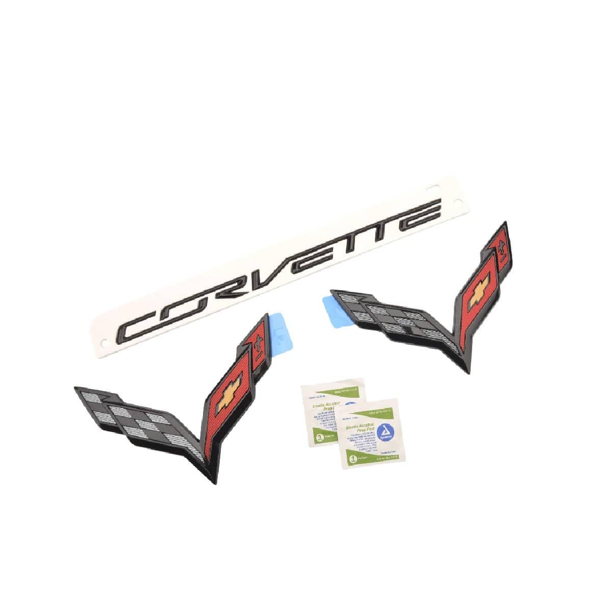 C7 Corvette Carbon Flash Metallic Black Emblem Kit [45-4-130|45-4-133]CFZ for Z06, Grand Sport, and Stingray models by ACS Composite.