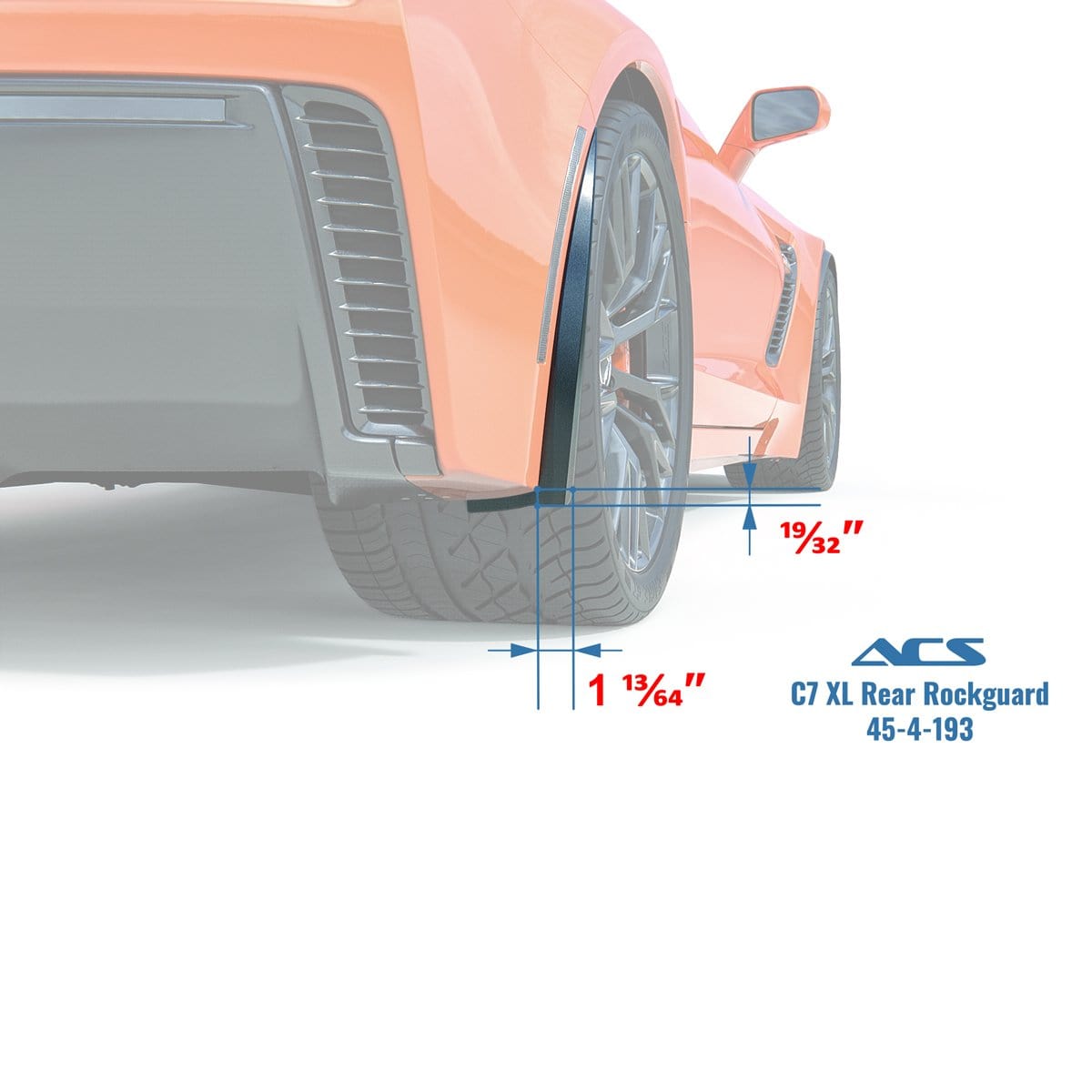 XL Rear Wheel Rock Guards for C7 Corvette ZR1, Z06, & Grand Sport [45-4-193]CFZ Protection Pack