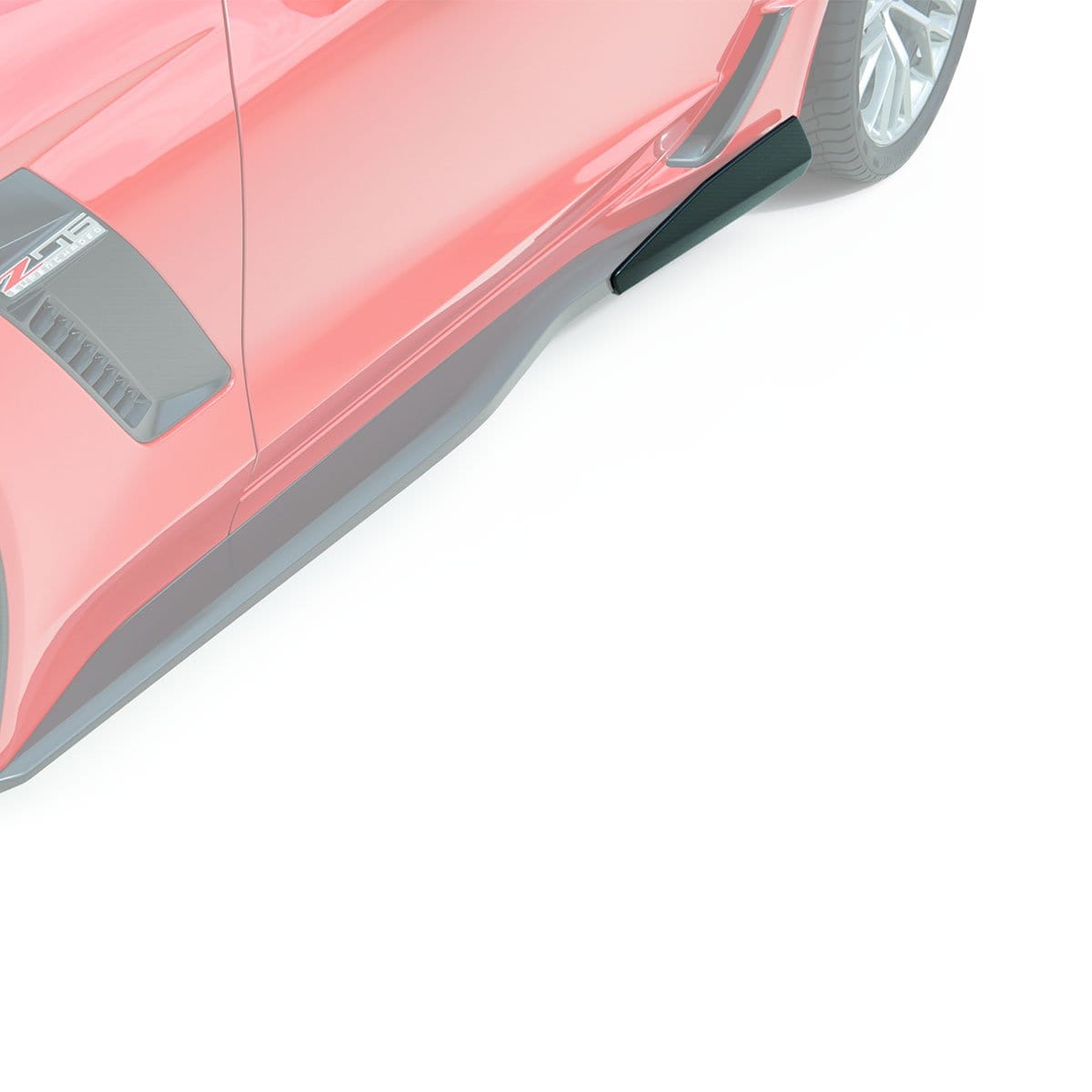 ACS C7 Corvette 5VM Rocker Winglet in Carbon Flash Black (SKU: 45-4-261) for ZR1, Z06, Grand Sport, & Stingray - durable PC composite material.