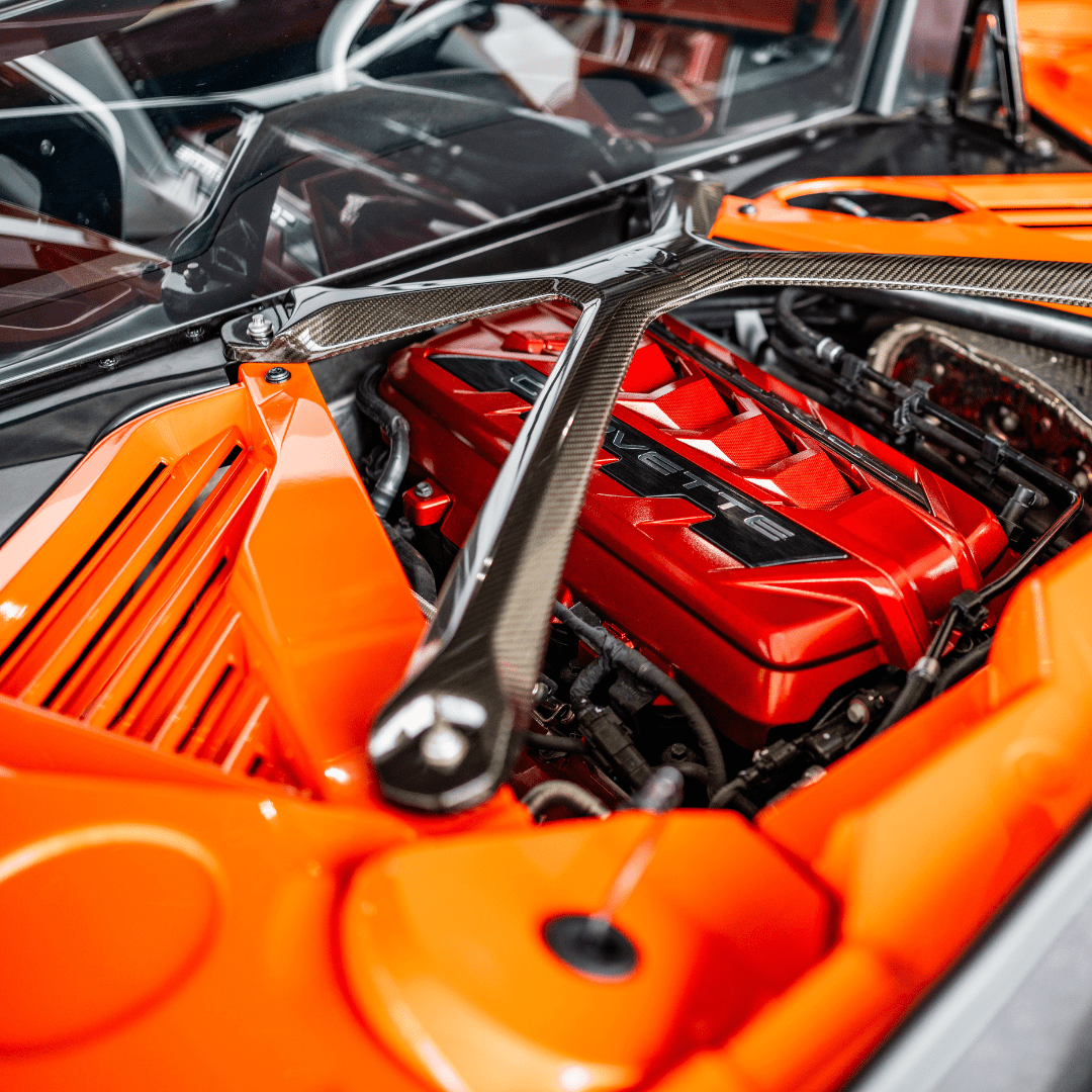 LT2 Engine Cover Edge Red C8 Corvette ACS Composite 504027