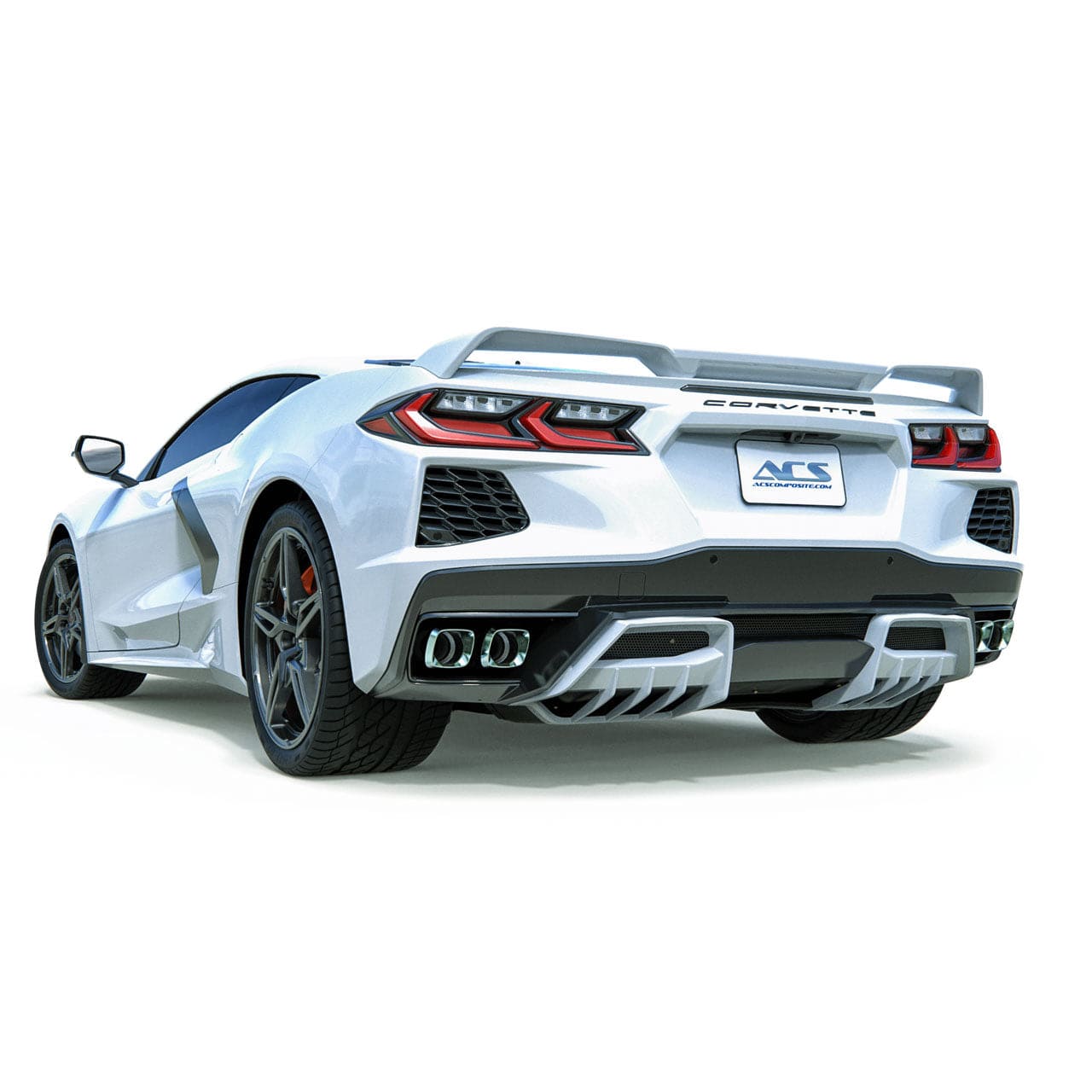 ACS C8 Stingray Rear Diffuser Insert [50-4-102]G8G on 2020+ C8 Corvette Stingray in Carbon Flash Black finish. Improves aerodynamics and adds bold style. Reversible mod. Shop now!