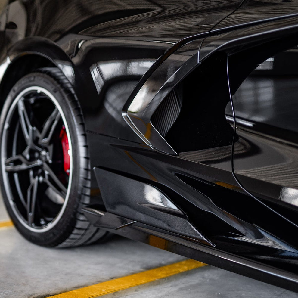 7VM Side Rockers | Carbon Flash Black | C8 Corvette Stingray | ACS ...