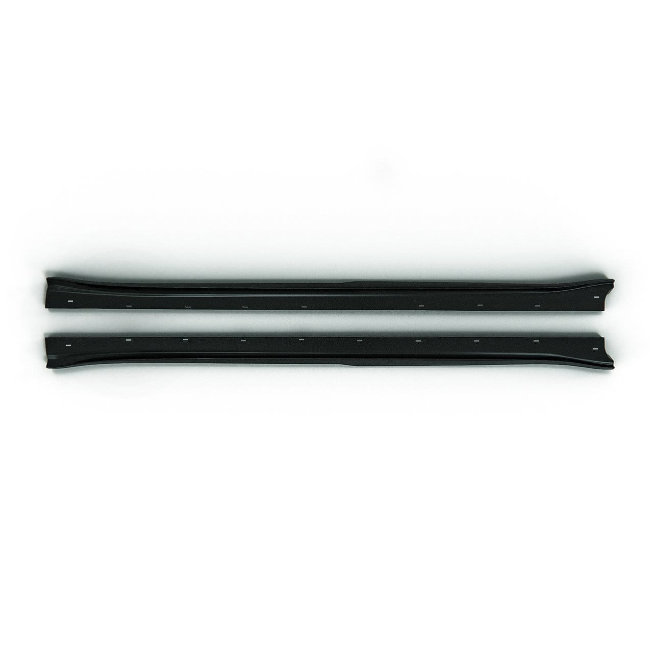 ACS Composite Tesla Model 3 Rockers Gloss Black [51-4-007]GBA - Side view of car with improved lateral airflow and protection for vulnerable lower rocker section.