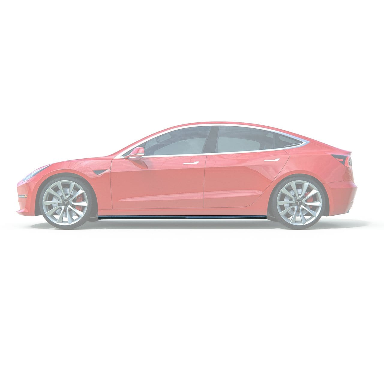 ACS Composite Tesla Model 3 Gloss Black Rockers for improved lateral airflow and protection - SKU [51-4-007]GBA.