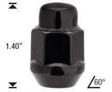 ACS Composite Black Wheel Center Caps and Lug Nuts for C7 Corvette | Carbon Flash Black Trim Ring | 45-4-175 45-4-176