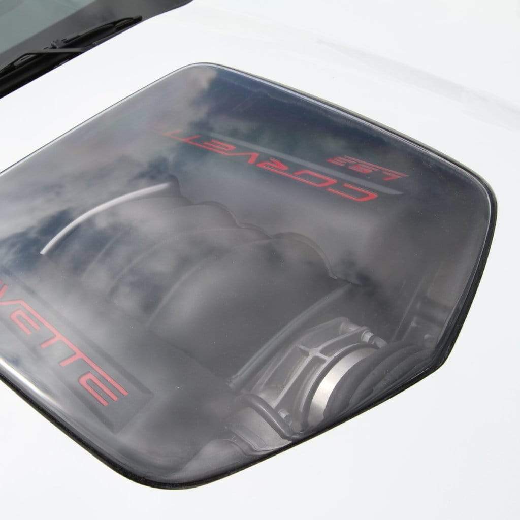 C6 ZR1 Hood with Polycarbonate Window and Insert, SKU 27-4-003 PRM 27-4-013. Upgrade your C6 Corvette with ACS Composite's extra clearance hood.