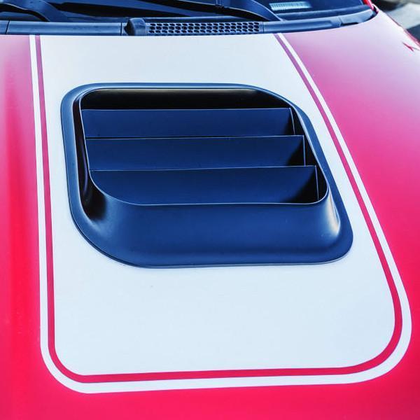 ACS Composite Dual Extractor Hood Port System for Fiat 500, SKU 40-4-036PRM - Hood with two air extractors for enhanced cooling and performance.