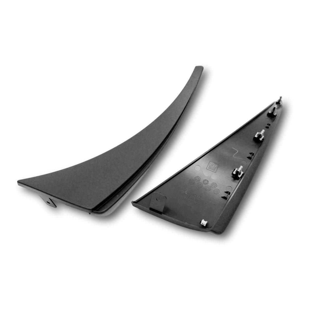 ACS Composite Enhanced Front Splash Guards for C7 Corvette, Textured Black, SKU 45-4-063, with option to add GM Rear Wheel Mudflaps.