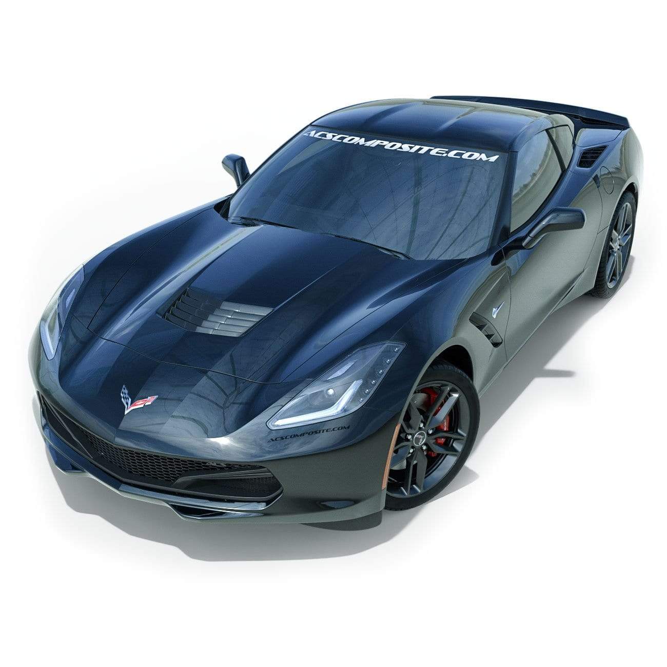 ACS Composite Five1 Front Bumper Grill for C7 Corvette [45-4-017]CFZ - Carbon Flash Black Painted Mesh Design with Improved Brake Cooling and Optional Camera Compatibility