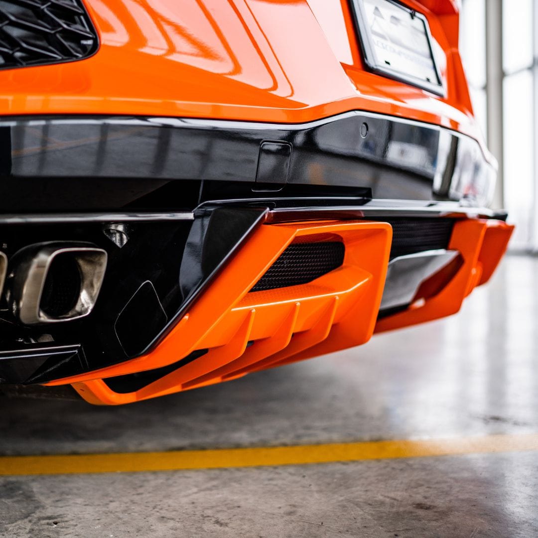 AMPP Carbon Flash Rear Diffuser – Fits 2020-26 Corvette C8 Z51 Stingray, GT Style