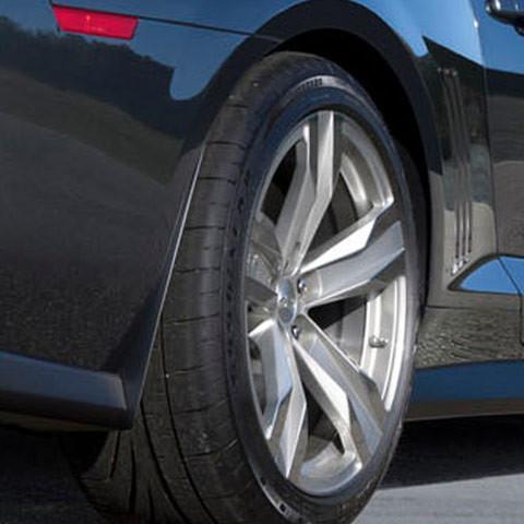 ACS Composite Rear Wheel Mud Flaps for Gen5 Camaro [33-4-133] in Durable Black ABS Plastic - SKU [33-4-133]TXT.