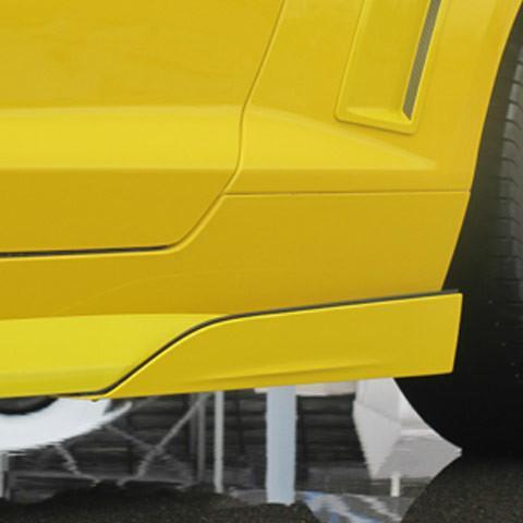 ACS Composite Camaro Side Rocker Winglets for 2010-2015 Camaro models, SKU 33-4-125, designed to direct air around the rear wheel.