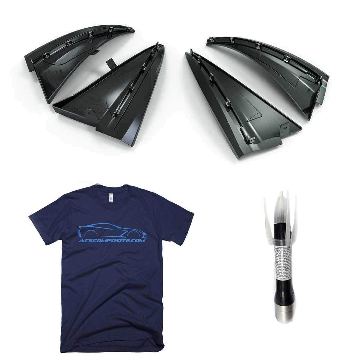 ACS Composite Stingray Protection Start Up Kit with Carbon Flash Metallic Black XL Guards and Touch-Up Paint [45-4-067|45-4-095|45-4-106]CFZ[XL]