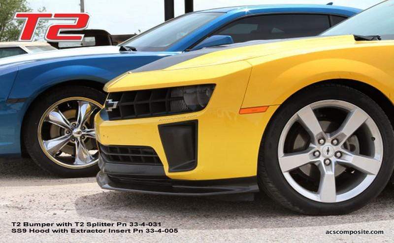 ACS-T2 Front Bumper Assembly for Camaro, SKU [33-4-032]PRM: Upgrade your Camaro's look and performance with this Genuine GM part featuring aggressive cooling ports for extra engine cooling. Customize with lighting and splitter options.