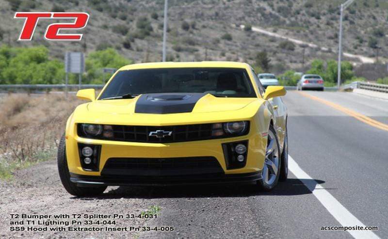 ACS-T2 Front Bumper Assembly for Camaro, SKU [33-4-032]PRM - Aggressive Cooling Ports for Extra Engine Cooling, Customize with Lighting and Splitter Options - ACS Composite