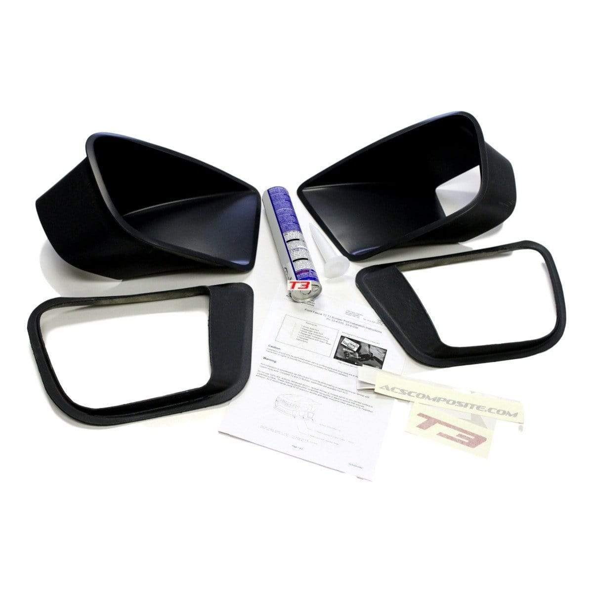 ACS Composite T3/S Front Bumper Ports [33-4-036]PRM for Camaro SS V8 - Improved Airflow & Styling Upgrade