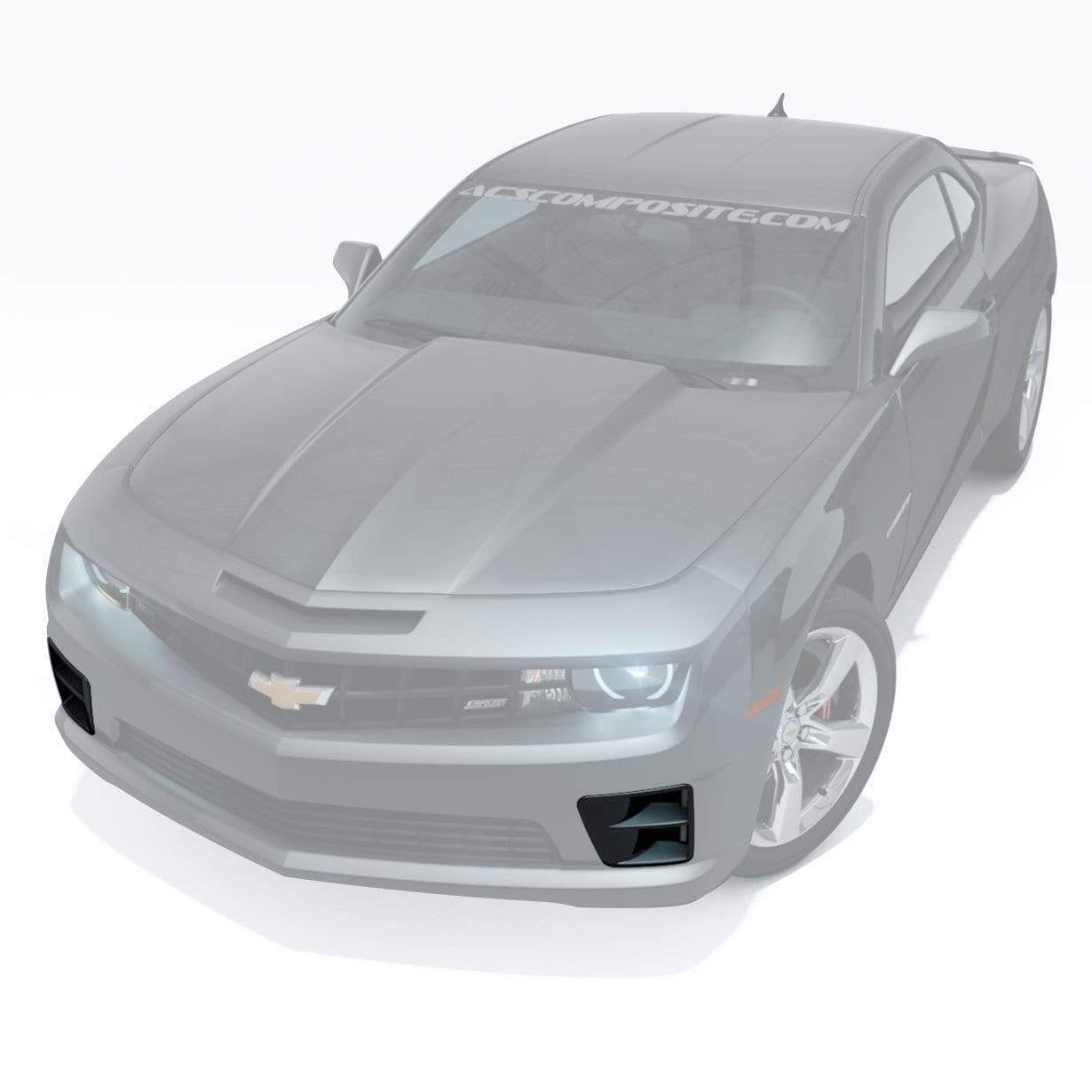 ACS Composite T4 Front Bumper Port Intake for Camaro 2010-13 SS V8 [33-4-097]PRM - Enhances car's aggression and grace with unique central shelf design.