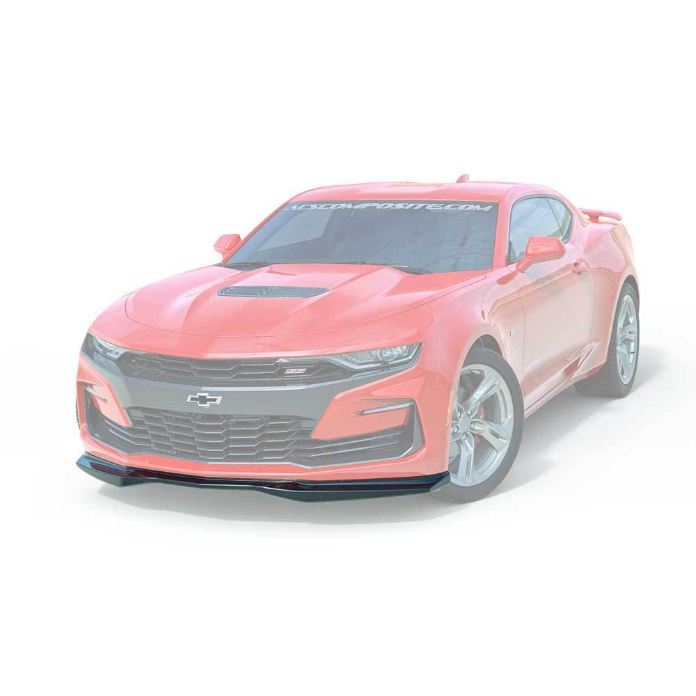 ACS Composite T6 Front Splitter in Primer with No Endcaps for Camaro 2019+ [48-4-001]PRM - Enhance aerodynamics and protect your bumper.